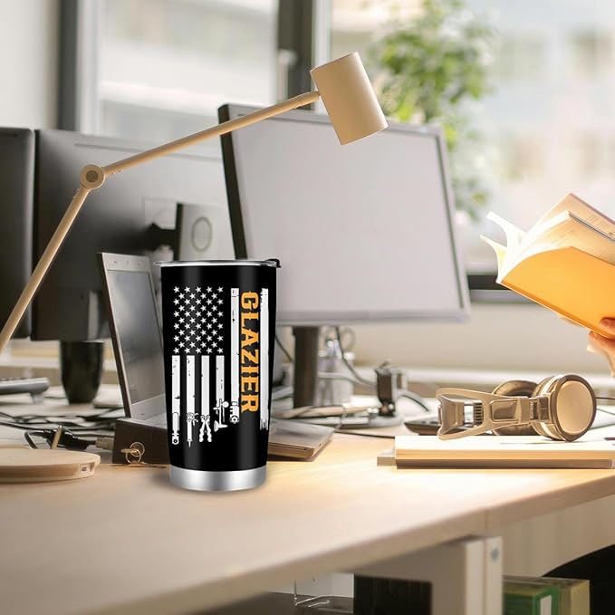 Glazier Gift, Glass Fitter Gifts for Dad, Stainless Steel Insulated Tumbler 20oz