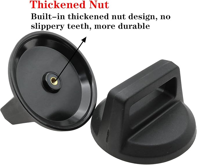 2 PCS Universal Pot Lid Top Replacement Knob Cover Knob Handle Kitchen Cookware Light-Colored Wood Grain (Black)