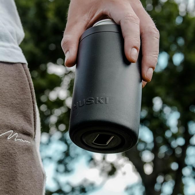 Huski Beer Cooler 2.0 | NEW | Premium Can and Bottle Holder | Triple Insulated Marine Grade Stainless Steel | Detachable 3-in-1 Opener | Works as a Tumbler | Best Gifts for Beer Lovers (Champagne)