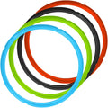 4 Pack Silicone Sealing Rings for Instant Pot, FineGood 4 Colors 5/6qt Size Sweet and Savory Edition Accessory for Pressure Cooker - Red, Black,Blue,Green