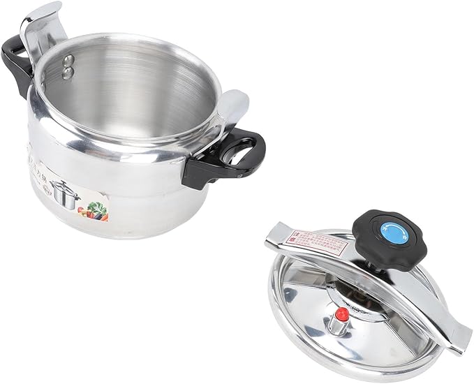 Quart Pressure Cooker, Aluminum Pressure Cooker Pot with Pressure Gauge and Cooking Rack for Family or Commercial Use (9L)