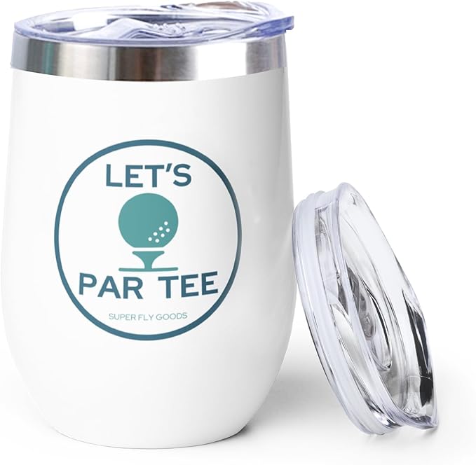 Super Fly Goods - 12oz Golf Mug – Insulated Stainless Steel Tumbler with Lid | Gifts for Women, Dad & Players, Unique Gift Idea for Golfers (Golf Tumbler)
