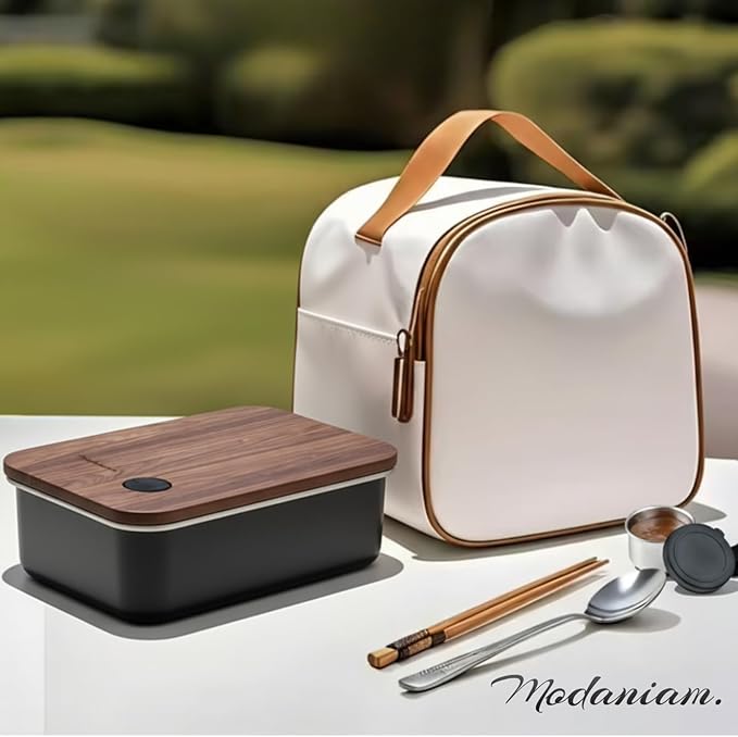 Stainless Steel Bento Box Adult |leak proof| Stainless Steel Lunch Box | Metal Lunch box|Sandwich Lunch Container adult| Food compartments |large|bentobox| Lunchbox| Non toxic Bamboo Lid|Black