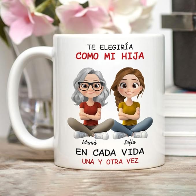 Wrappiness Custom Coffee Mug for Daughter from Father – Personalized Gift for Daughter on Birthdays, Christmas, New Year, Always Choose You from Dad