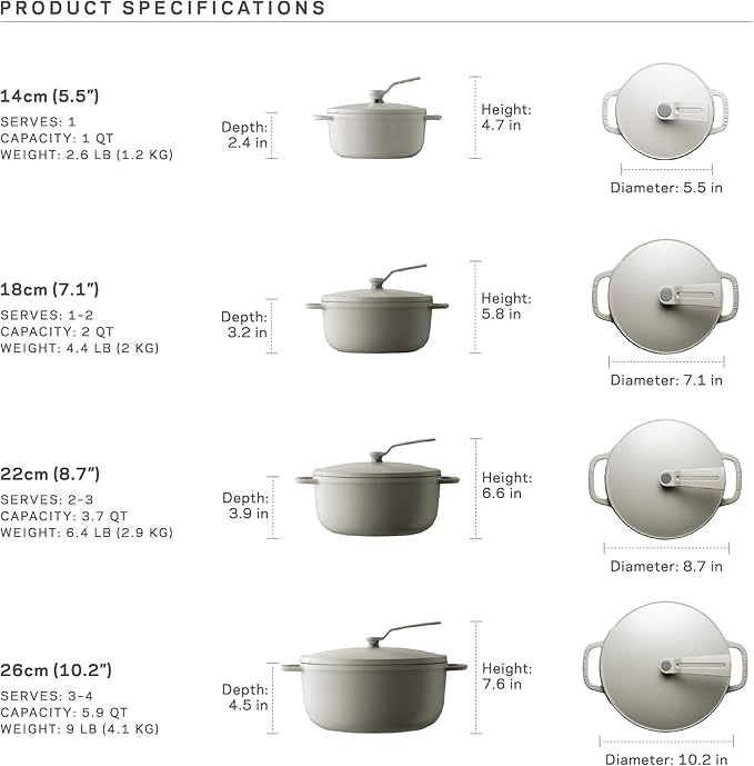 Vermicular Oven Pot 2.0 | Lightweight Enameled Cast Iron Pot | 14cm (1 Qt) | Non-Toxic | Induction-compatible | Dutch Oven | Made in Japan | Deep Ocean Blue