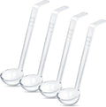 4 pieces 1 oz ladle clear small gravy ladle long handle Acrylic 7.9 Inch Perfect for Serving Dressings,punch bowl, Sauces and Toppings (1oz, small)