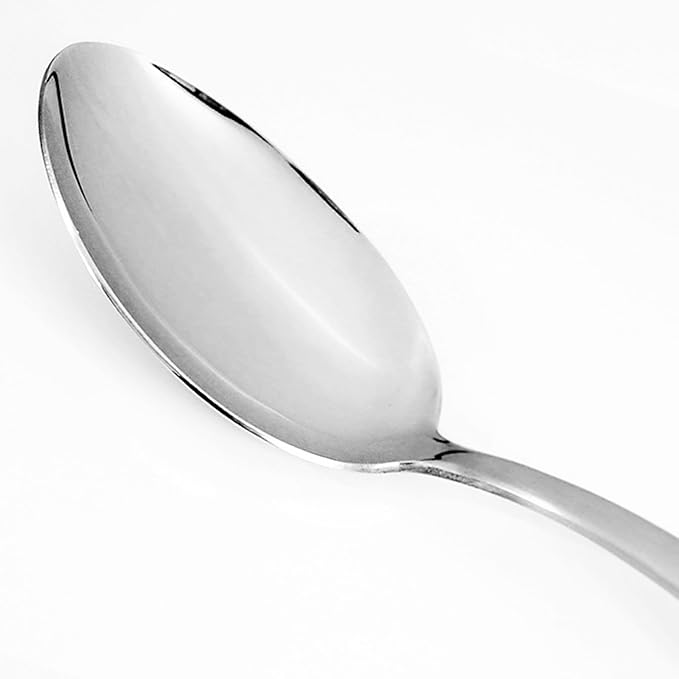 XL-12 inchs Chef Kunz Spoon Set | Pack of 2 | Premium Food-Grade 18/10 Stainless Steel | Large Cooking Serving Spoon | Chef Spoons with Ergonomic Long Handle
