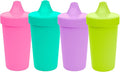 Re-Play Spill-Proof Sippy Cups - Reusable 10 Oz Set of 4, Dishwasher & Microwave Safe, Made in USA, Mermaid