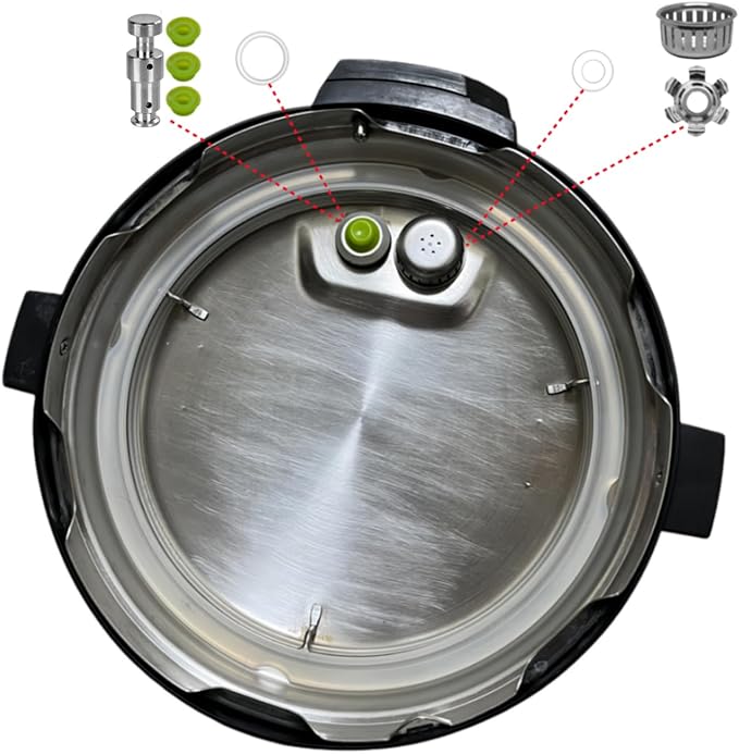 Replacement Parts for Instant Pot Duo/Duo Plus 8 Qt, Duo Nova 8 Quart and Ultra 80 8Qt, Include Steam Release Handle, Sealing Ring, Float Valve, Anti-Block Shield and Condensation Collector Cup