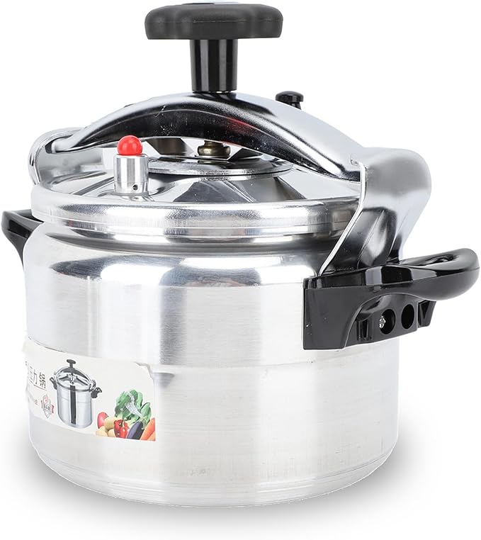 Yoidesu Quart Pressure Cooker, Aluminum Pressure Cooker Pot with Pressure Gauge and Cooking Rack for Family or Commercial Use (15L)