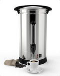 120 Cup Large Coffee Urn with Double Wall Insulation, 18L/4.8 Gallon Stainless Steel Commercial Electric Coffee Dispenser with Hot Drinks and Hot Water, for Weddings, Parties, Catering, and Buffets