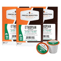 Fresh Roasted Coffee, Organic Ethiopian Sidamo |USDA Organic, 100% Single Origin, Kosher | Light Roast 72 Pods for K Cup Brewers