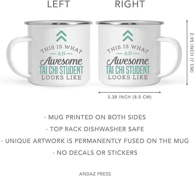 Andaz Press 11oz. Stainless Steel Campfire Coffee Mug, This Is What an Awesome Tai Chi Student Looks Like, 1-Pack, Birthday Gift Ideas for Coworker, Includes Gift Box