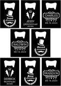 8PCSPersonalized Bottle Openers Credit Card Size, Groomsmen Best Man Gifts for Wedding Bachelor Party, Stainless Steel Beer Bottle Opener
