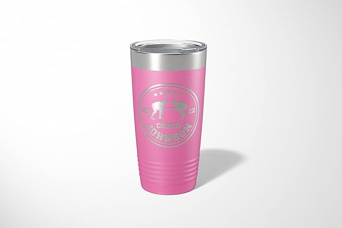 Wrestling Coach gifts, Tumbler, Coach tumbler, Wrestling gifts, Coach Beer glass, Coach gift, Wrestling Coach, Coach gifts, Wrestling Coach (Wrestling Circle, Pink, 20oz Tumbler)