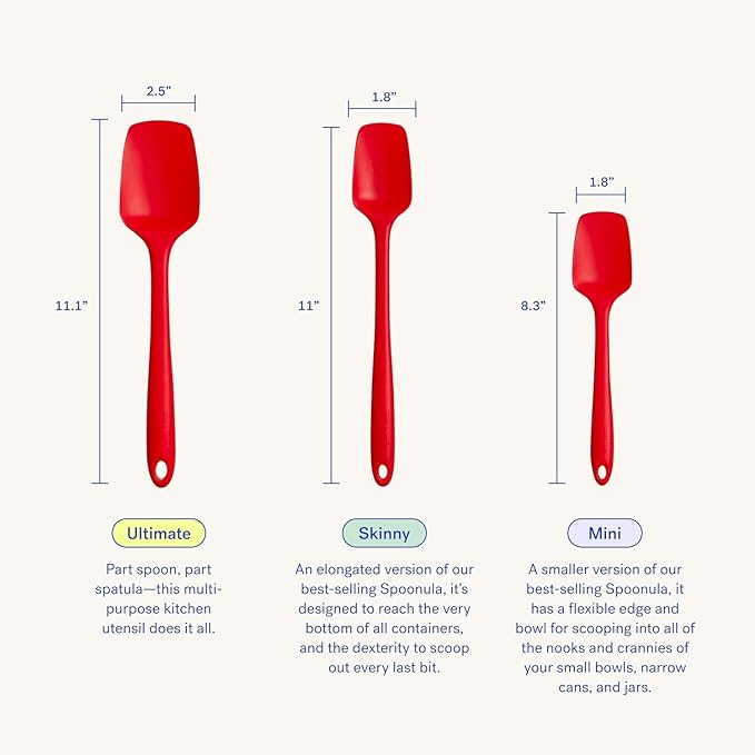 GIR: Get It Right Silicone Spatula Spoonula, Non toxic cooking utensils for Nonstick Cookware, Cooking and Baking - Ultimate - 11IN - Slate