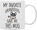 QASHWEY Husky Dog Grandma Gifts Mug, Husky Mug, Funny Husky Dog Lover Owner Coffee Mug Tea Cup Gifts for Husky Lovers Grandma Grandpa, My Favorite Granddog Gave Me This Mug Coffee Cups Ceramic 11oz