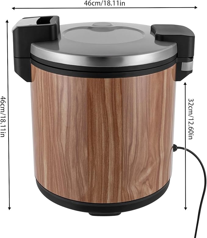 24Qt Commercial Rice Warmer, 110W Big Rice Warmer with Non-stick Inner Pot, Adjustable Temperature Portable Rice & Food Warming Bowl for Restaurant, Hotel(NOT Cooker)