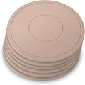 Silicone Trivet Mats 6 Heat Resistant Pot Holders for Hot Pots and Pans Silicone Mats for Kitchen Countertops, Table (Brown)