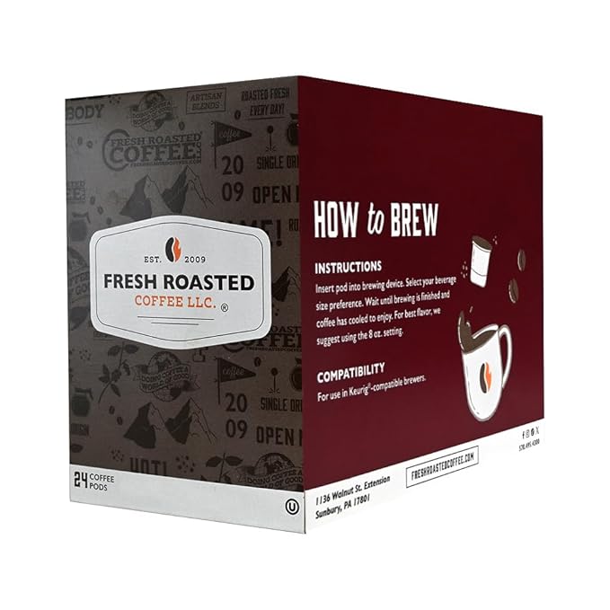 Fresh Roasted Coffee, Hazelnut, Flavored Coffee Pods, 72 Count