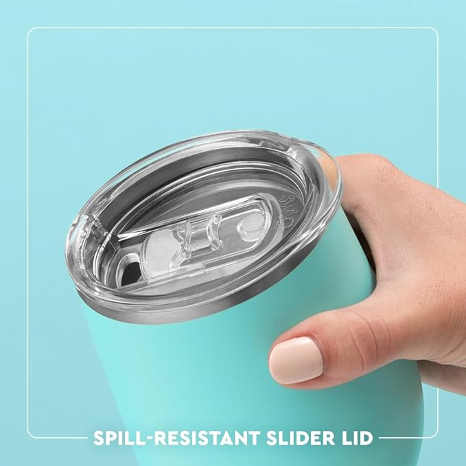 Swig Life 12oz Wine Tumbler with Lid, Stainless Steel, Dishwasher Safe, Portable, Triple Insulated Wine Tumbler (Get Crackin)