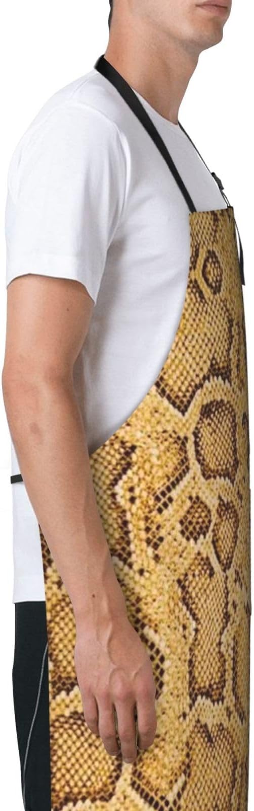 Snakeskin Aprons Cool Aprons with Pockets and Adjustable Mens Apron for Gardening Cooking Kitchen