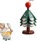 Christmas Tree Trivet,Wooden Tree Trivet Set of 4 Wooden Trivets & 1 Stand Like a Christmas Tree, Foldable Kitchen Wooden,for Hot Dishes Pot Bowl Teapot Hot Pot Holder (Cherry 3pair)