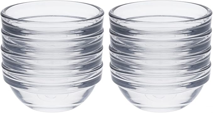 Beille Cooking 3 Inch Baking Supplies Small Glass Pinch Bowl Kitchen Essential, 8pc