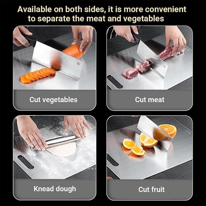 Upgrade Titanium Cutting Board - New Upgrade 100% Pure Titanium Cutting Boards for Kitchen Double Sided Non Toxic Titanware Cutting Board,Hygiene Durable Dishwasher Safe Chopping Board (18"L x 12"W))