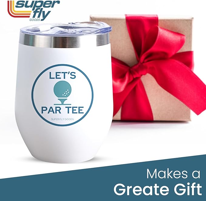 Super Fly Goods - 12oz Golf Mug – Insulated Stainless Steel Tumbler with Lid | Gifts for Women, Dad & Players, Unique Gift Idea for Golfers (Golf Tumbler)