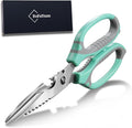 Kitchen Scissors, 9-Inch Heavy Duty Multipurpose Food Cutting Shears, Detachable Dishwasher Safe, Sharp Serrated Blade, Ergonomic Non-Slip Handle for Food, Meat, Herbs, Green