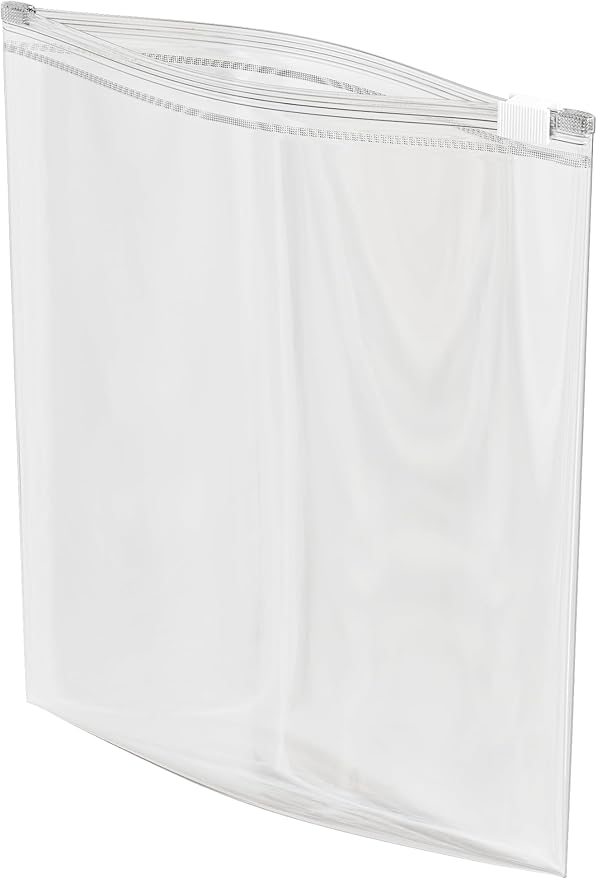 100 Count - Slider Zip Food Storage Bags, 8" x 10" (1/2 Gallon) 3 Mil Heavy Duty, Strong & Durable For Freezer Storage, For Sandwiches, Snacks & More. GPI