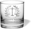 Lawyer, Lawyer gift, Lawyer whiskey glass, Gift for Lawyer, Scales of Justice, Attorney, Attorney gift, Esq, Law office (Single Whiskey Glass, Scales Of Justice)