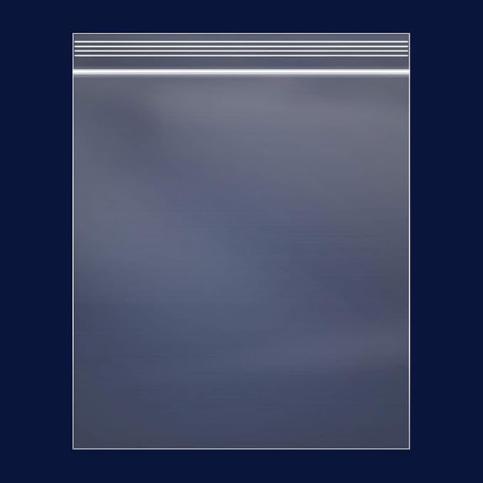 iMailer - 200 Count - 11" x 14" Large Zip Bags - 2 Mil Reclosable Zip Plastic Poly Bags with Lock Seal Zipper for Prints, Photos, Documents, Clothing, T-Shirt