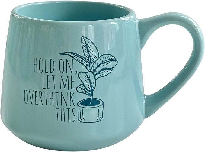 Moonlight Makers Let Me Overthink This Ceramic 16oz Coffee Mug, Coffee Lovers Gift Ideas, Funny Novelty Coffee Cups, Cute Pastel Mugs for Women, Tea Mug