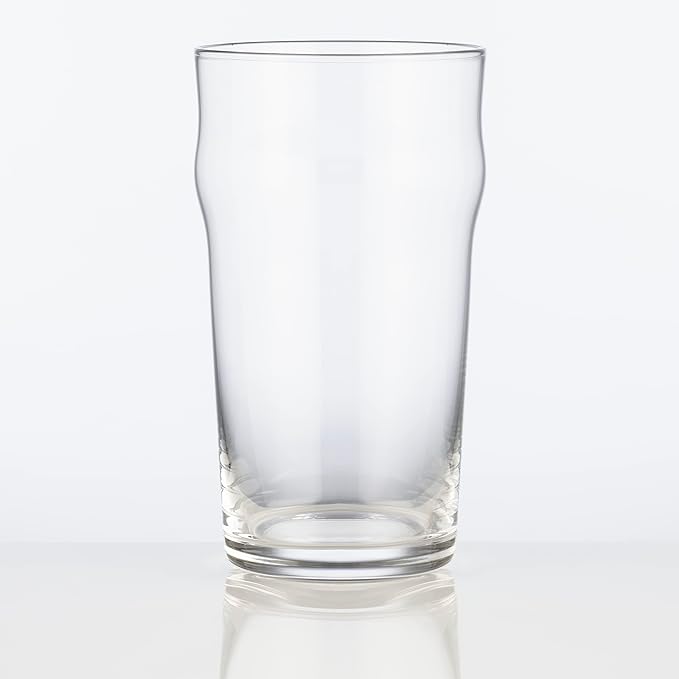 British Pint Glass Set of 4 – 20 oz Nonic Craft Beer & Beverage Glasses