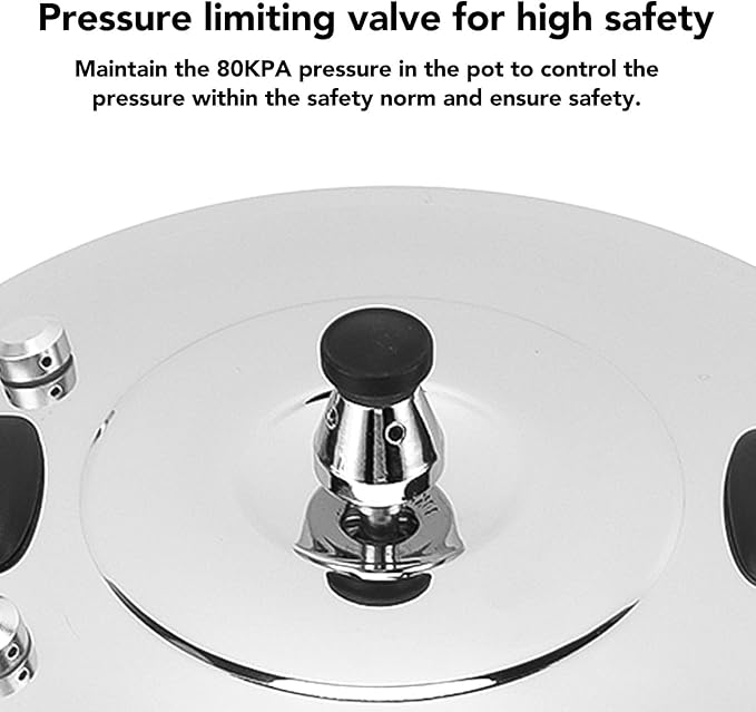 Fdit Stainless Steel Pressure Cooker Efficient Cooking Multifunctional Design Rapid Heat Conduction Dual Purpose Electric Gas Stoves (22CM), Fditfa6ko7zi3v-11