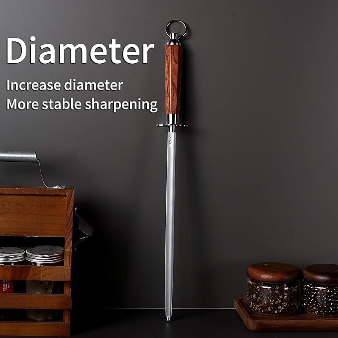 Sharpening Steel 10 inch Professional Honing Rod Knife Sharpener, Fine Lines, High hardness, Knife Honing Steel Knife steel