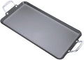 Vasconia Durable Double Burner Griddle (20″ x 11″) 100% Pure Aluminum with Nonstick - NSF Certified - for Frying, Searing, Grilling, Browning, Ideal for Home & Commercial Kitchen - Pack of 1