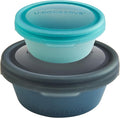U Konserve Platinum Silicone Nested Duo Food Storage Bento Box Dual Seal Container – Two Pack - Leak Proof, Shatter Proof, Dishwasher Safe, Plastic Free – 8oz & 20oz (Night Sea)
