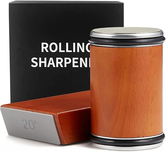 Rolling Knife Sharpener Kit - Magnetic knife sharpener with Diamond Grit 400/1000 & Angles 15° & 20°, Razor sharp Edges, Multipurpose Rolling Sharpener for Kitchen Knives, Pocket Knives, Chef's Knive