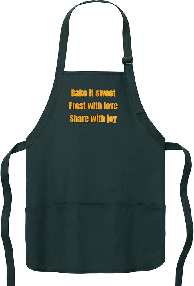 Custom Text Cooking & BBQ Apron – Personalized Chef or Grill Gift – Medium Length (1-3 Lines)