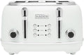 HADEN Heritage Toaster with Extra Wide Slots, 1500-Watt, Ivory & Chrome - Retro Stainless Steel Design with Self-Centering Function, Adjustable Browning Control & Removable Crumb Tray