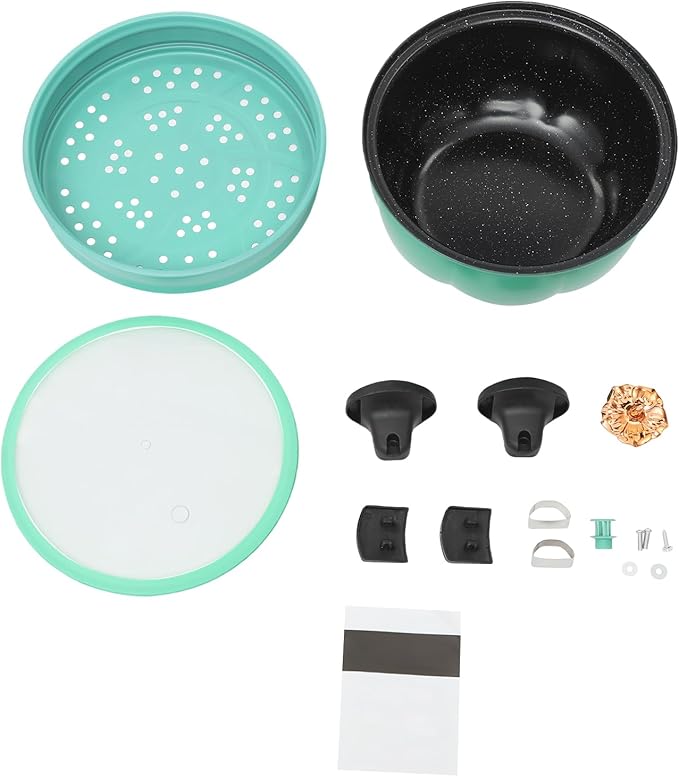 Micro Pressure Cooker, Non-stick Coating Multi-Function Micro Pressure Cooking Pot, Pumpkin Shaped Pressure Cooking Pot, for Home Kitchens, Dormitories, Flats, Etc, 8L/2.11gal (Green)