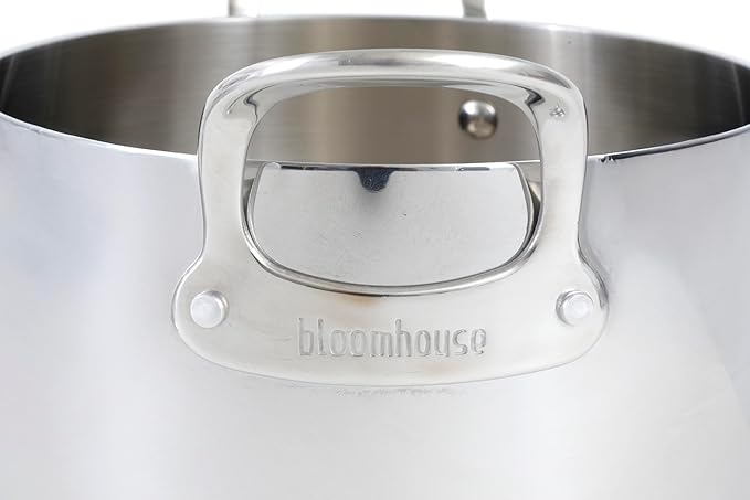 Bloomhouse - Two Time Oprah's Favorite Things Winner - 8 Quart Tri-Ply Stainless Steel Stock Pot with Lid – Dutch Oven, Oven Safe, Dishwasher Safe