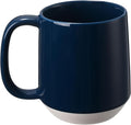 Miicol Ceramic Coffee Mug, 16 oz Large Coffee Cup, Tea Mug with Handle, Flat Bottom Mug for Men, Women, Office, Microwave and Dishwasher Safe, Multi-Color, Deep Ocean Blue