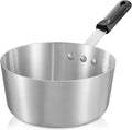 GRIDMANN 2.75-Quart Tapered Aluminum Sauce Pan with Silicone Handle, NSF Listed Heavy Duty Professional Cookware