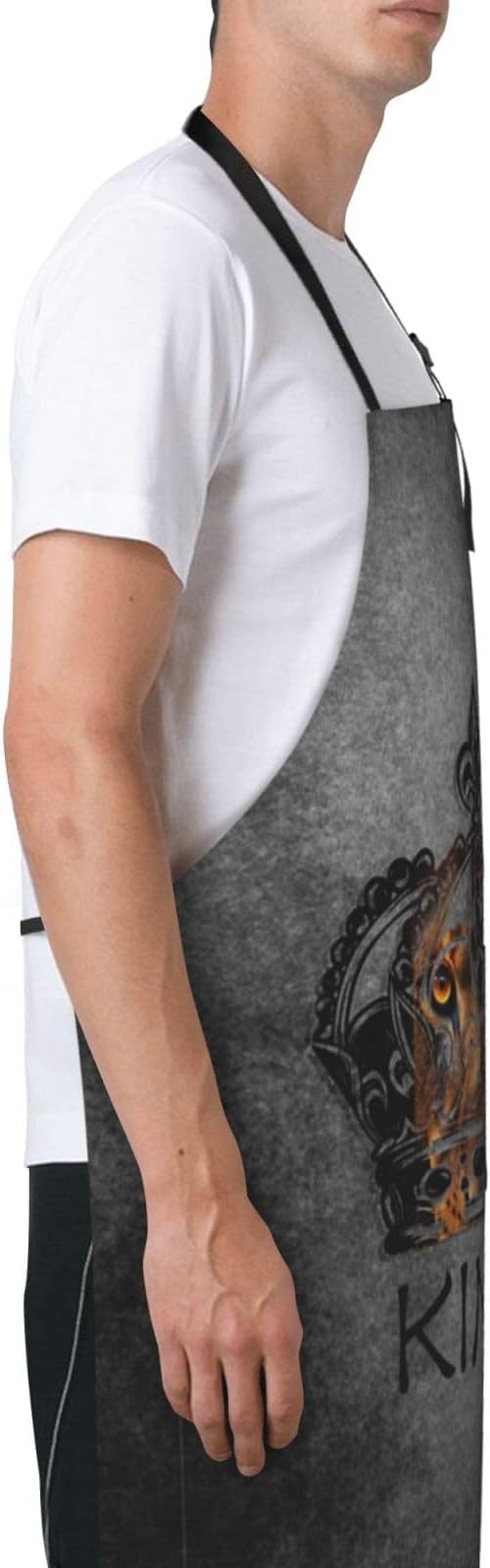 King Aprons Mens Aprons with Pockets and Adjustable Cool Apron for Gardening Cooking Kitchen