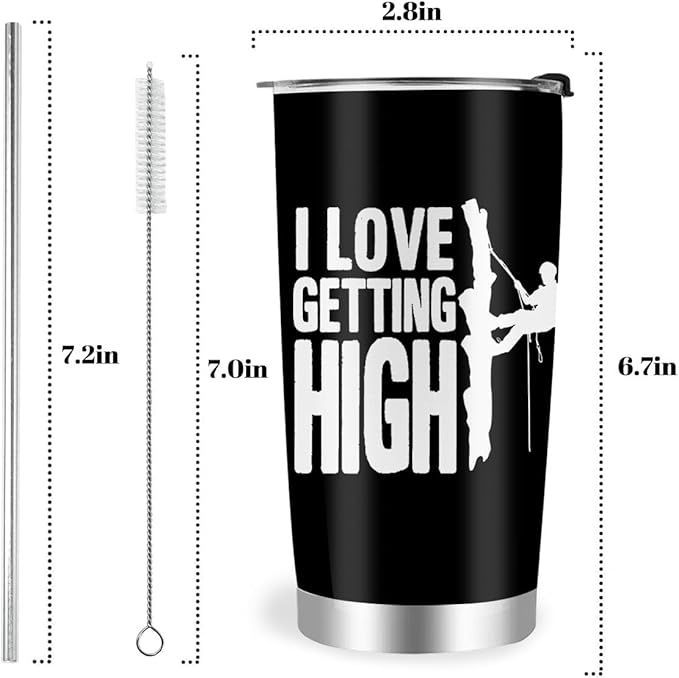 Arborist Gifts for Men, Chainsaw Man Gifts for Dad, Stainless Steel Insulated Tumbler 20oz