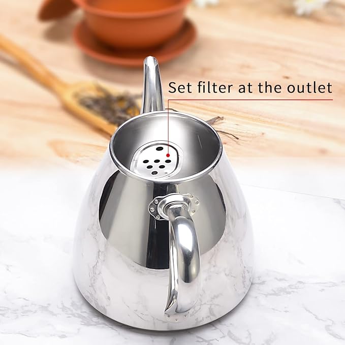 SANQIAHOME Stainless Steel Teapot Coffee Servers 1200ml